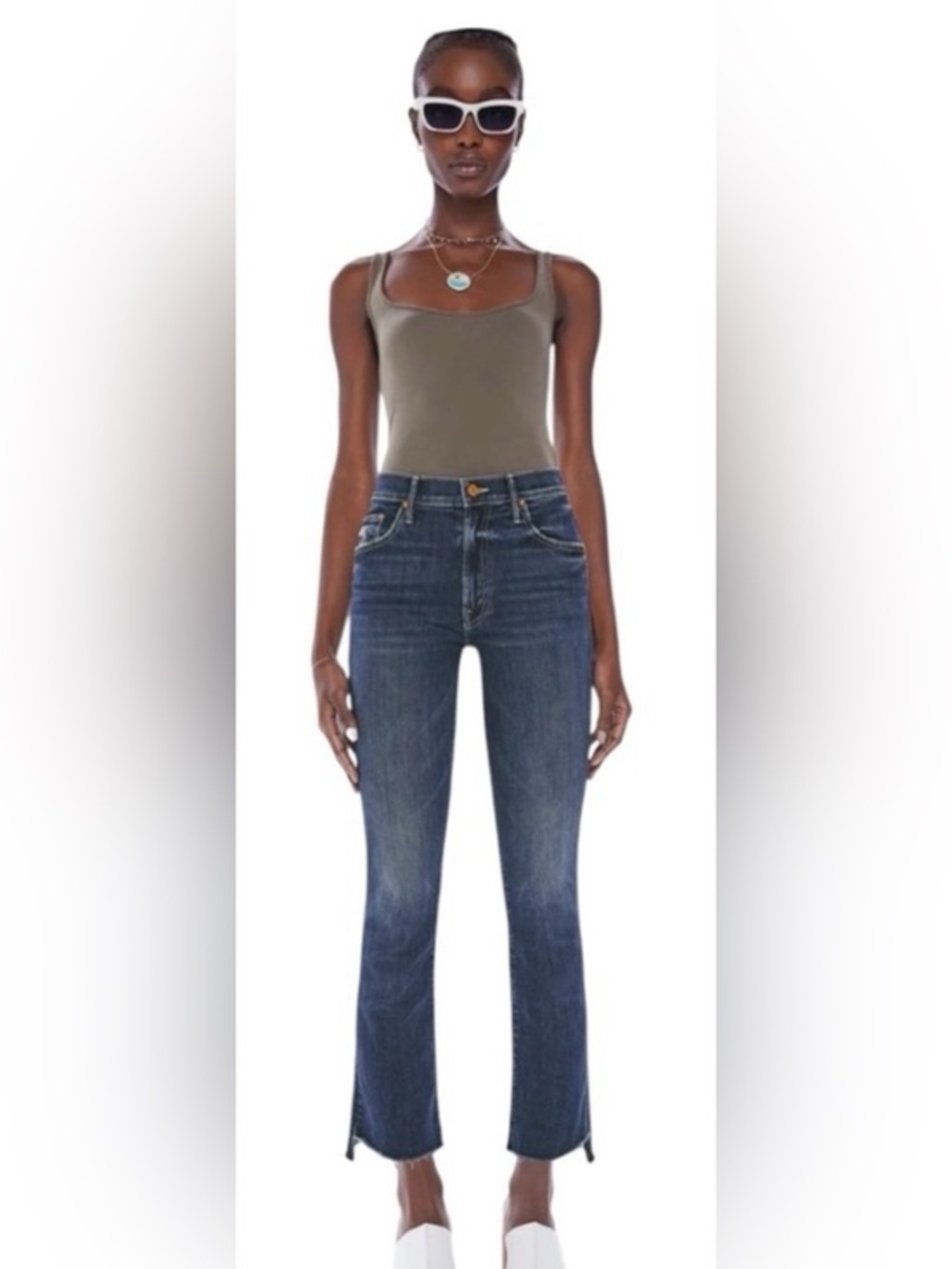 Mother The Insider Crop Step Fray- Walking on Coals - 25